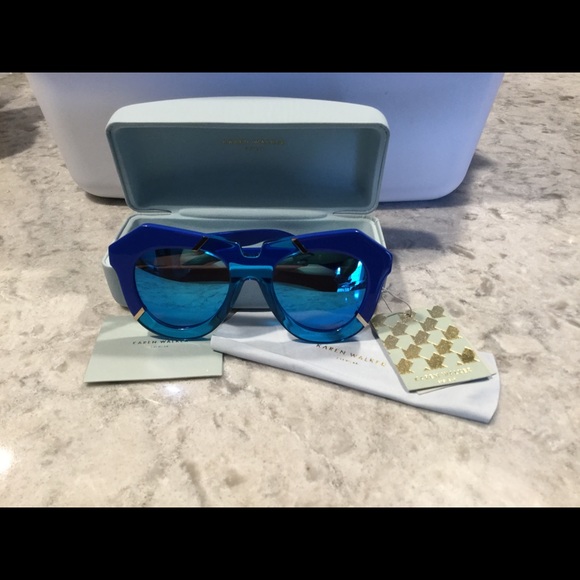 Karen Walker Accessories Karen Walker Sunglasses One Splash Blue